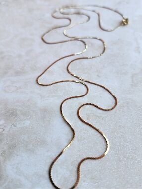 14K Solid Yellow Gold 30" Chain